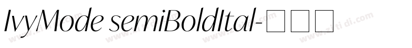 IvyMode semiBoldItal字体转换
